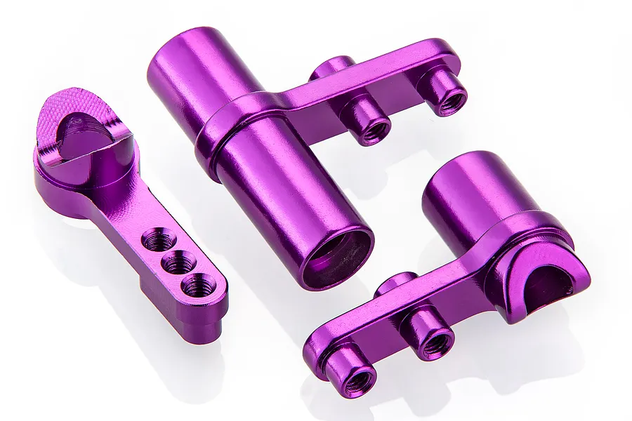 HSP Purple Aluminium Steering Servo Saver Set image 9497
