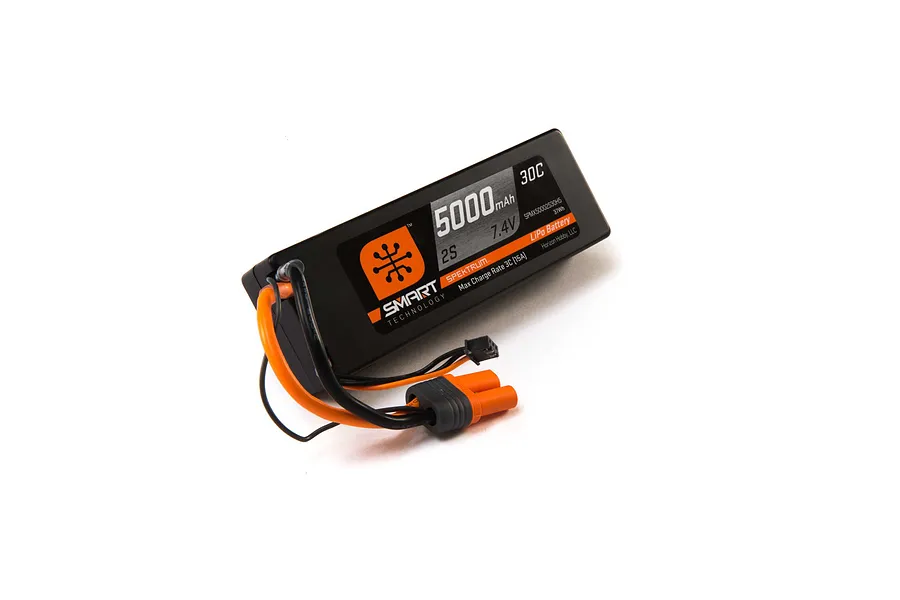 Spektrum 7.4V 5000mAh 50C 2S Hard Case LiPo Battery &amp;amp; S100 100W USB Smart Charger image 94979