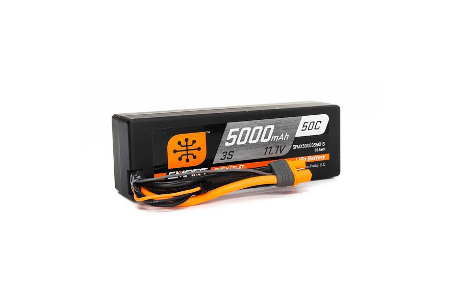 Spektrum 11.1V 5000mAh 50C 3S Hard Case LiPo Battery &amp;amp; S100 100W USB Smart Charger image 94997