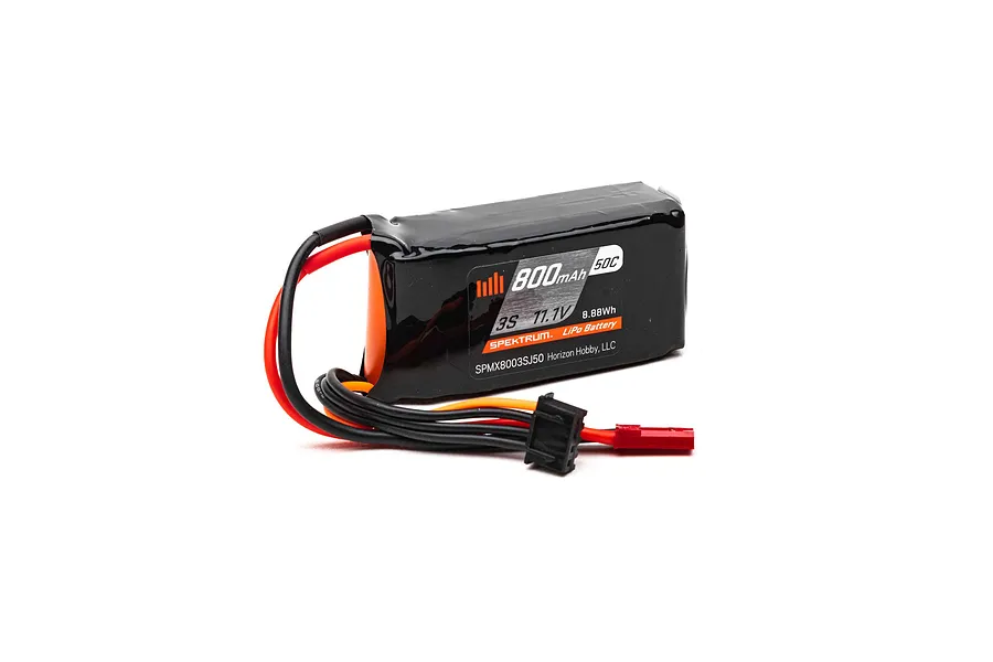 Spektrum 11.1V 800mAh 50C 3S Soft Case LiPo image 95045