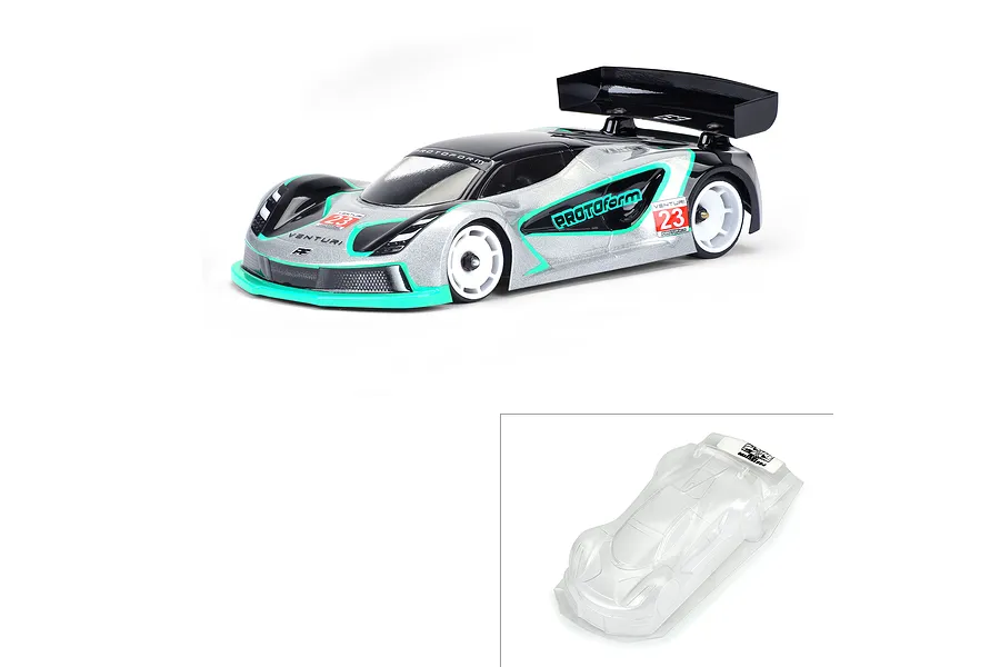 Protoform 1/28 Venturi GT Light Weight Unpainted Body Shell - Clear image 95056