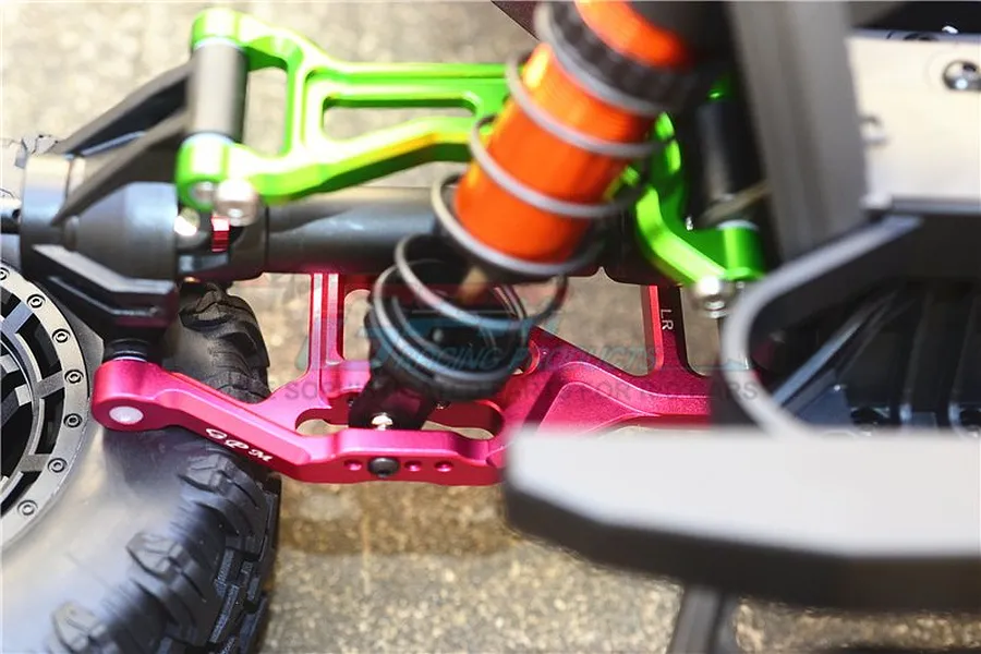 GPM Green Aluminium Front/Rear Lower Suspension Arms 2Pcs w/ Suspension Pins image 95221