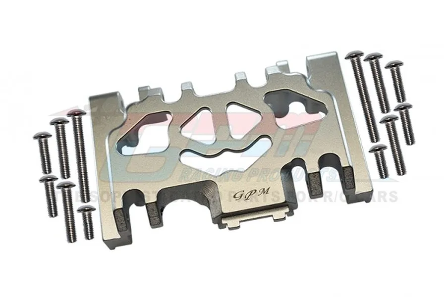 GPM Grey Silver Aluminium Gear Box Skid Plate Set image 95247