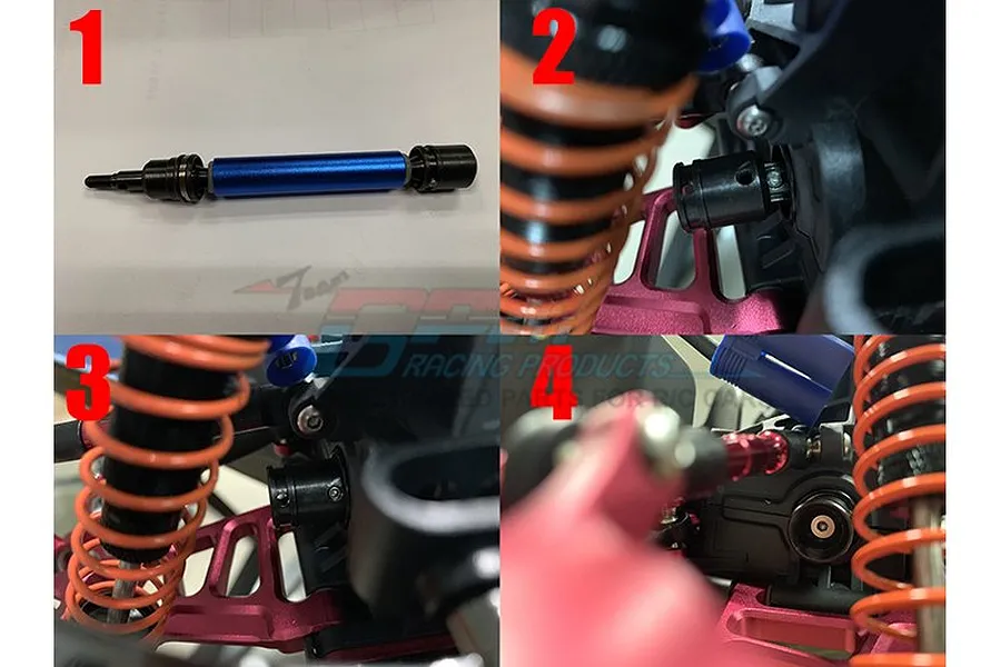 GPM Orange Aluminium &amp;amp; Steel CVD Driveshafts 2Pcs image 95253