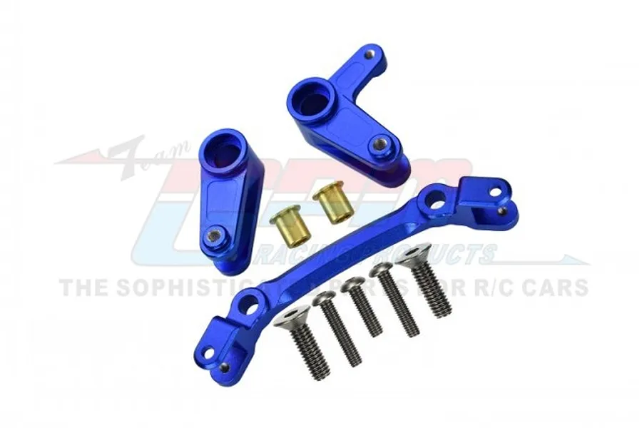 GPM Blue Aluminium Steering Bell Crank/Drag Link Assembly image 95259