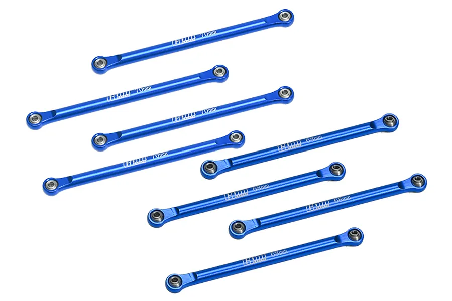 GPM Blue Aluminium Upper &amp;amp; Lower Link Bar Set 8Pcs image 95372