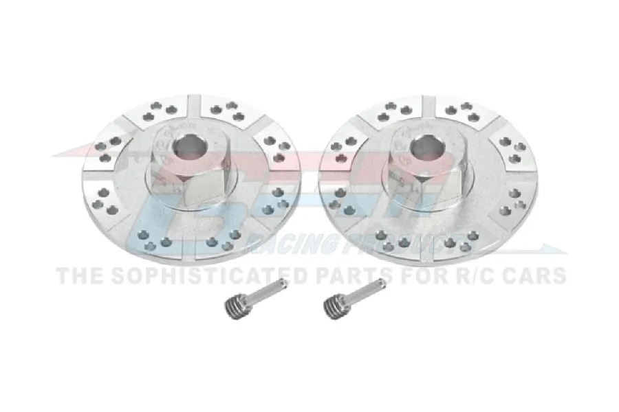 GPM Silver Aluminium 12mm (+1.5mm) Brake Disc Wheel Hexes 2Pcs image 95379