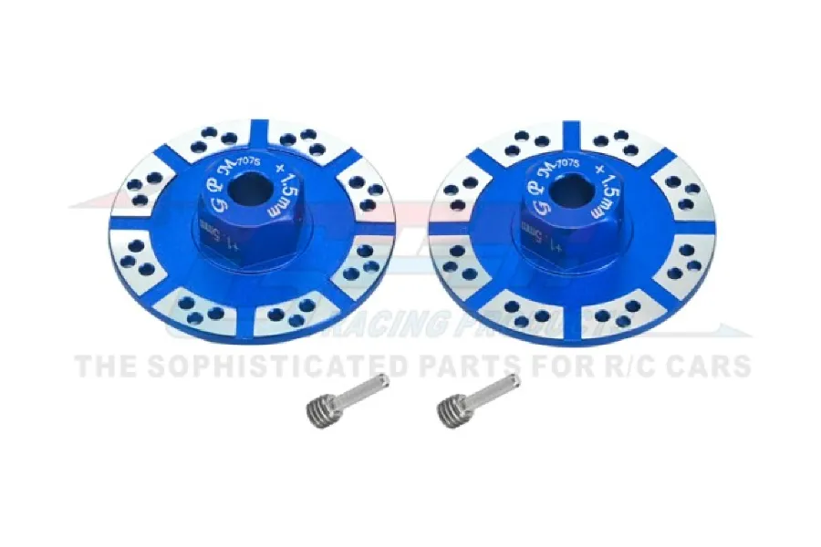 GPM Blue Aluminium 12mm (+1.5mm) Brake Disc Wheel Hexes 2Pcs image 95380