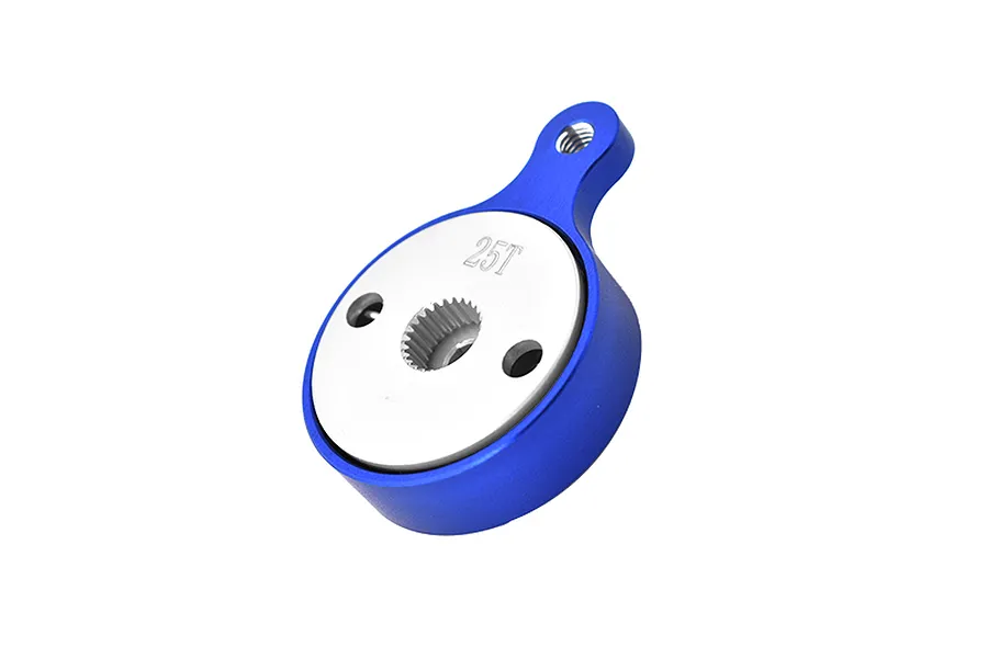 GPM Aluminium 25T Servo Horn w/ Servo Saver &amp;amp; Linkage - Blue image 95390