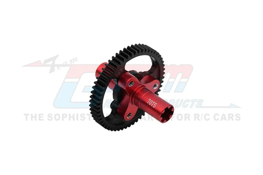GPM Medium Carbon Steel 54T 32dp/0.8Mod Spur Gear w/ Red Aluminium Slipper Eliminator image 95393
