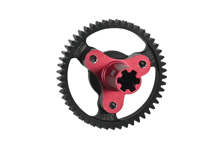 GPM Medium Carbon Steel 50T 32dp/0.8Mod Spur Gear w/ Red Aluminium Slipper Eliminator image 95397