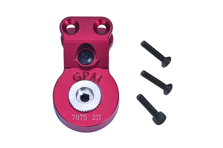 GPM Red Aluminium 23T Servo Horn w/ Built in Servo Saver image 95411