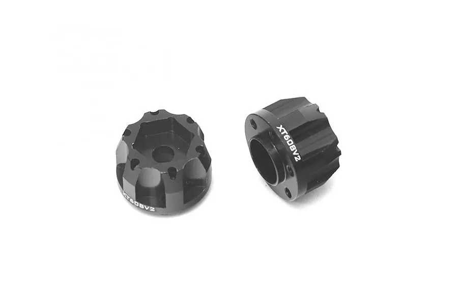 Boom Racing Black Aluminium 12mm (+8mm Offset) ProBuild Wheel Hub Adapters 2Pcs image 95441