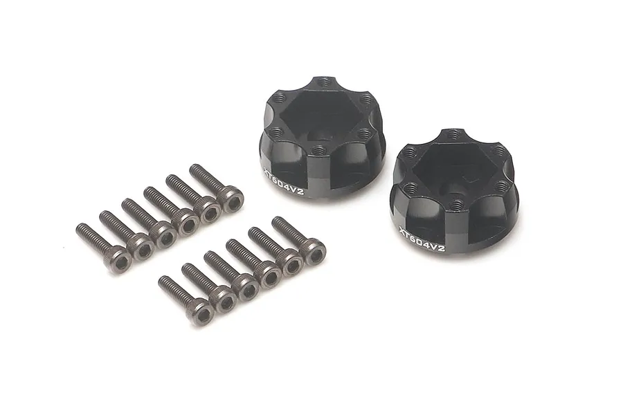 Boom Racing Black Aluminium 12mm (+4mm Offset) ProBuild Wheel Hub Adapters 2Pcs image 95444