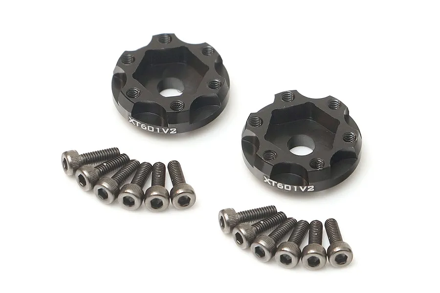 Boom Racing Black Aluminium 12mm (+1mm Offset) ProBuild Wheel Hub Adapters 2Pcs image 95446