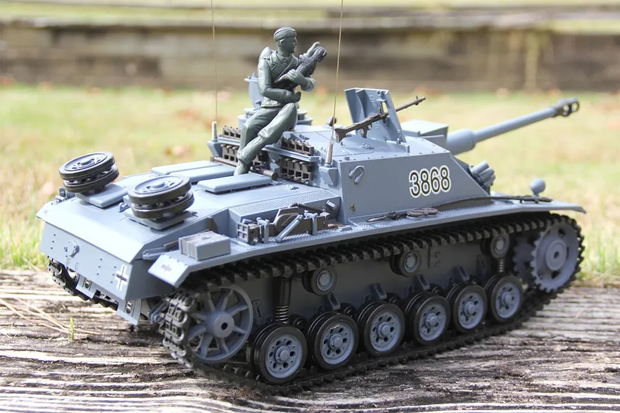 Heng Long German StuG III Ausf. &amp;quot;Sturmgeschütz&amp;quot; (F8 Type) RC Tank Electric Tracked 1/16 Scale RTR image 95543