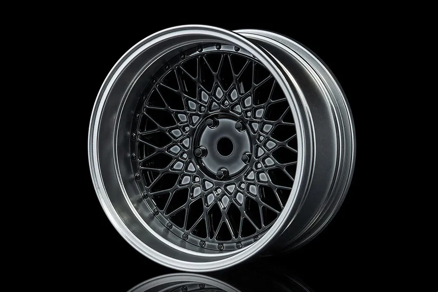 MST 1.9&amp;quot; 501 Off-Set Changeable Flat Silver/Silver Black Rims 4pcs image 95735