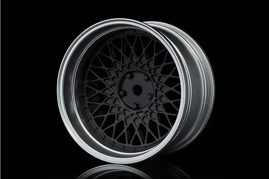 MST 1.9&amp;quot; 501 Off-Set Changeable Flat Silver/Flat Black Rims 4pcs  image 95737