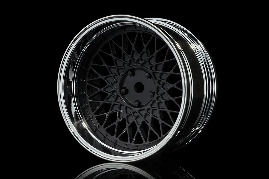 MST 1.9&amp;quot; 501 Off-Set Changeable Silver/Flat Black Rims 4pcs image 95739