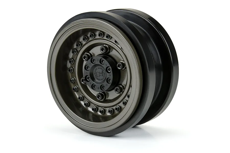 Pro-Line 2.9&amp;quot; Gunmetal Aluminium Black Rhino Armory Bead-Loc Rims 2pcs image 95753
