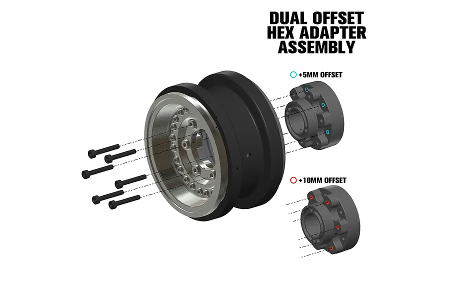 Pro-Line 2.9&amp;quot; Gunmetal Aluminium Black Rhino Armory Bead-Loc Rims 2pcs image 95757