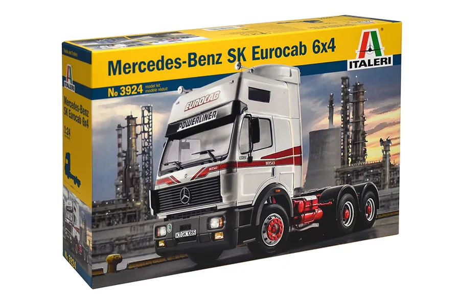 Italeri 1/24 1993 Mercedes-Benz SK Eurocab 6x4 Truck Scaled Plastic Model Kit image 95826