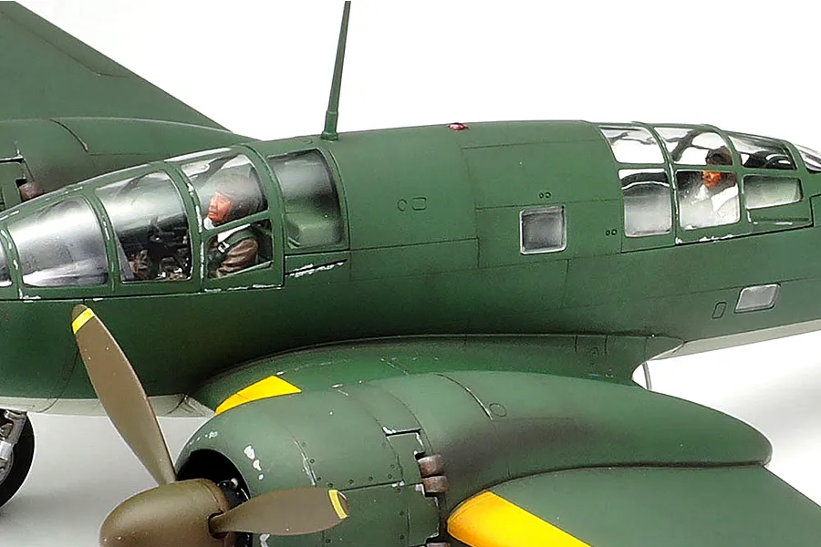 Tamiya 1/48 Mitsubishi KI-46 III Type 100 Reconnaissance Aircraft with 4x4 Kurogane Light Vehicle Scaled Plastic Model Kit image 95850
