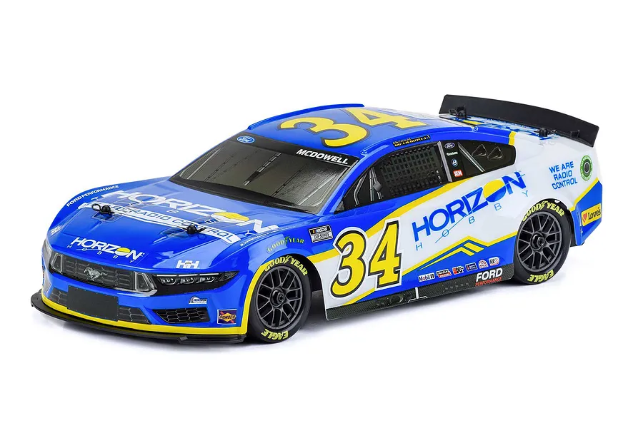 Losi NASCAR 2024 Ford Mustang RC Race Car Electric AWD 1/12 Scale RTR - Michael McDowell No. 34 Horizon Hobby image 95887