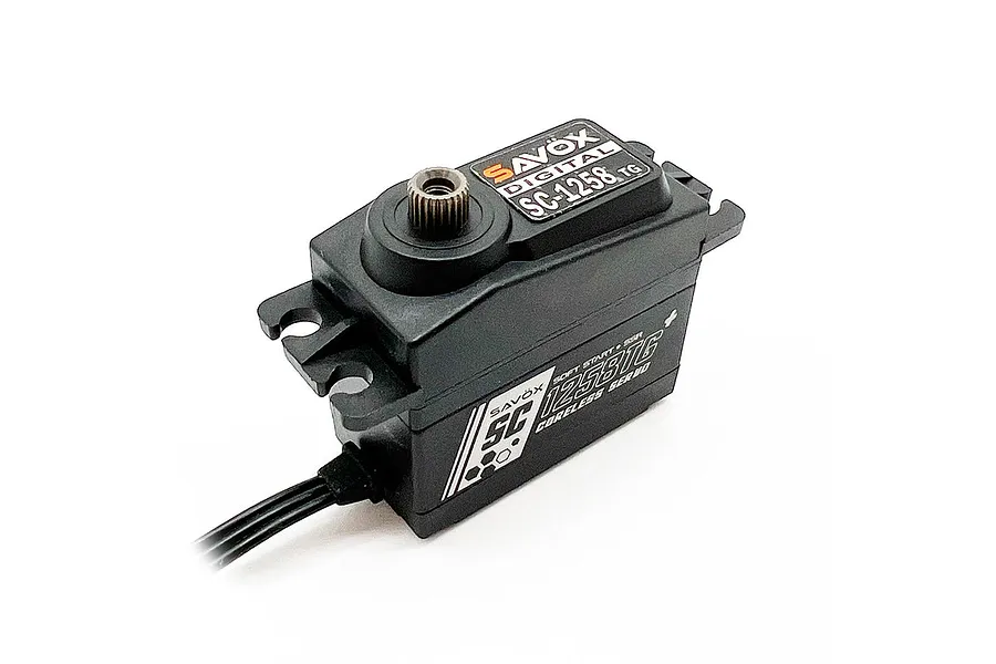 Savox Aluminium SC-1258TG Plus Standard 12kg 6V Coreless Titanium Geared Servo - Black Edition image 96035