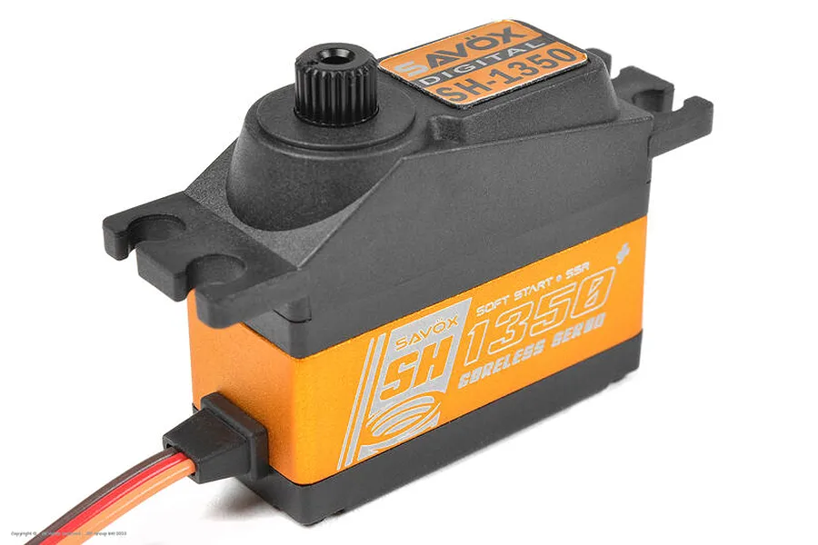 Savox Aluminium SH-0350MG Plus Mini 4.6kg 6V Coreless Metal Geared Servo - Orange image 1