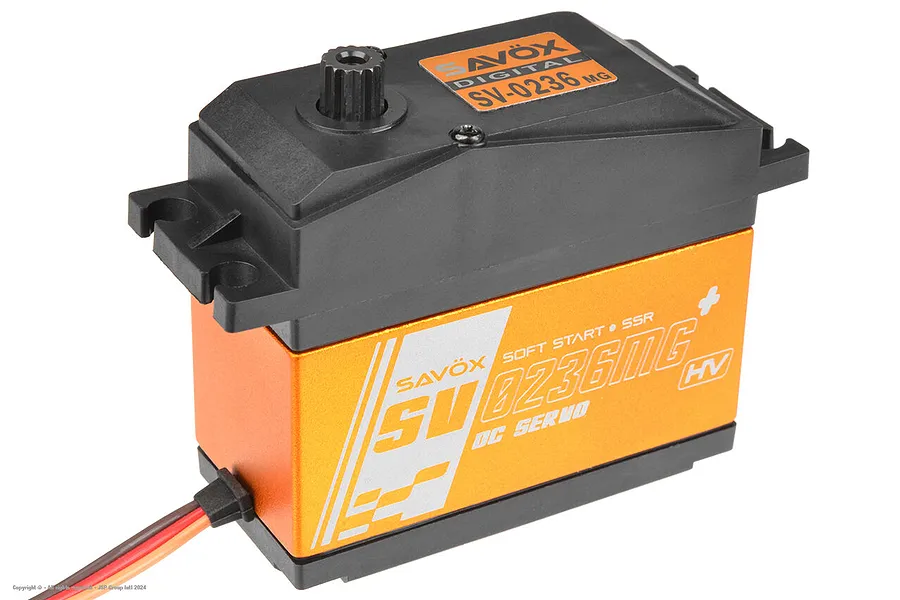Savox Aluminium SV-0236MG Plus 1/5 40kg 7.4V Metal Geared Servo - Orange image 96048