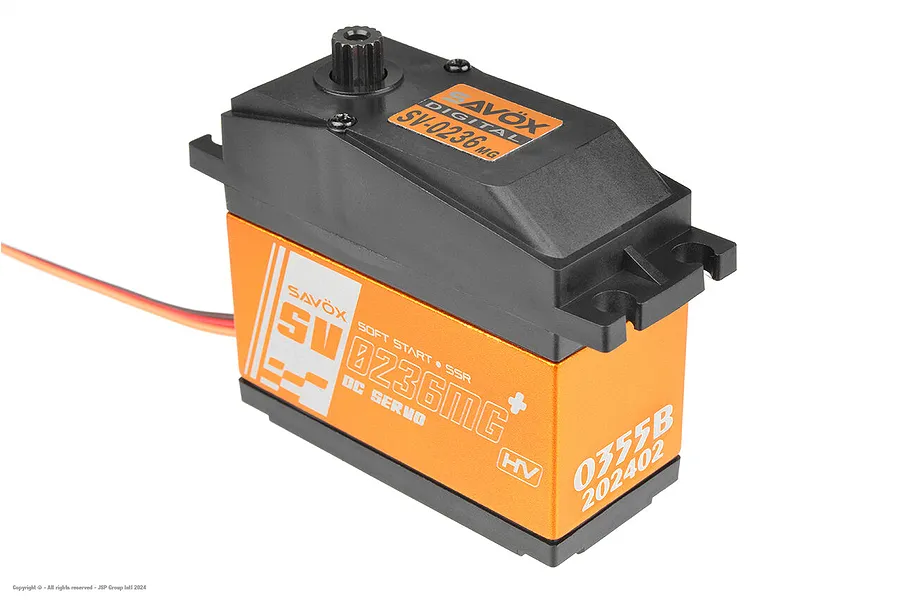 Savox Aluminium SV-0236MG Plus 1/5 40kg 7.4V Metal Geared Servo - Orange image 96049