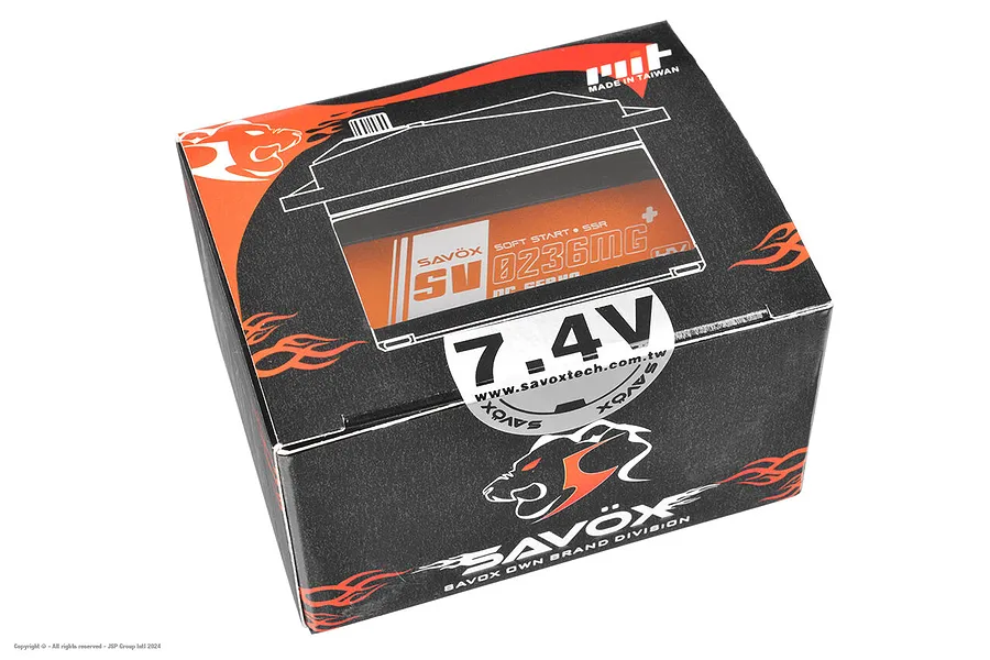 Savox Aluminium SV-0236MG Plus 1/5 40kg 7.4V Metal Geared Servo - Orange image 96053