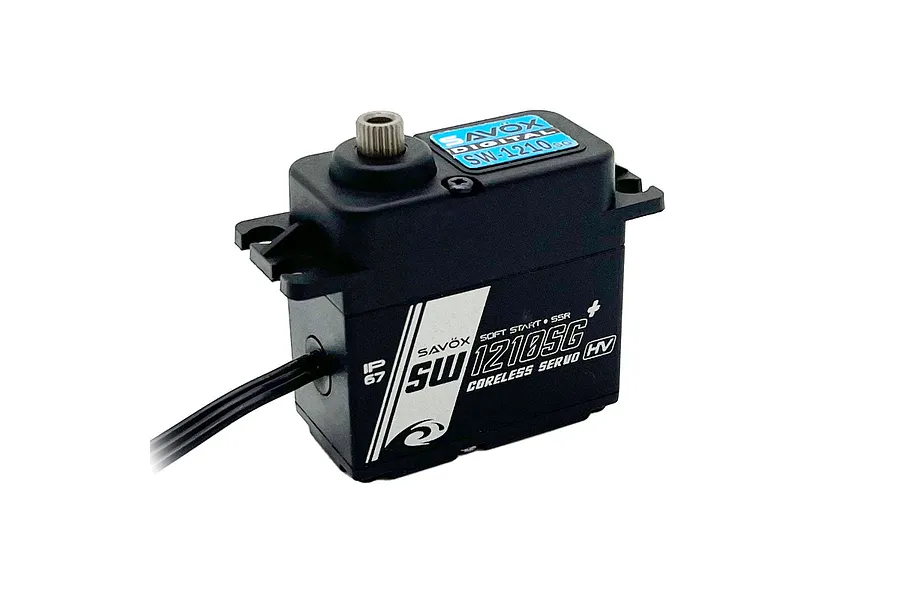 Savox Black Aluminium SW-1210SG Plus Standard 37kg 8.4V HV Coreless Metal Geared Waterproof Servo - Black Edition image 96057