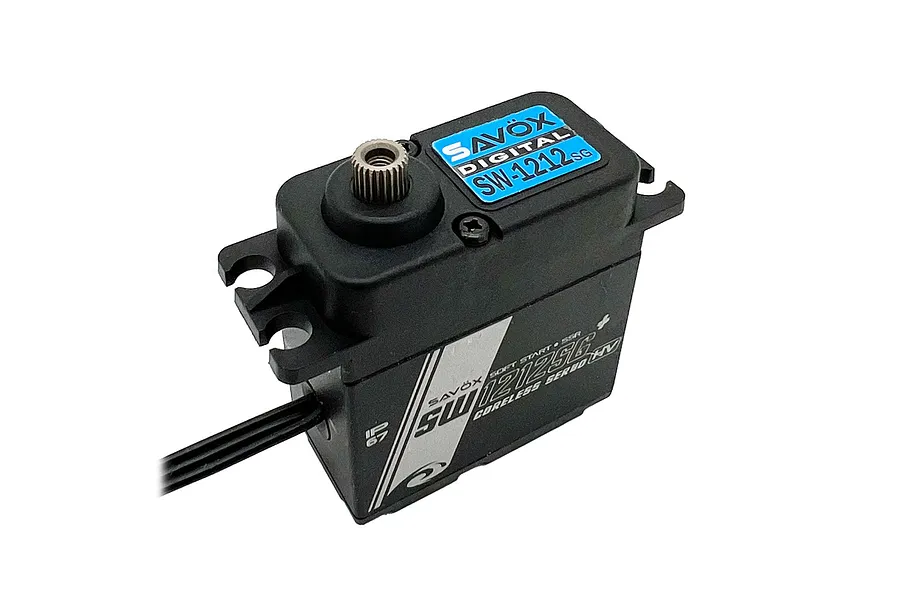Savox Black Aluminium SW-1212SG Plus Standard 36kg 7.4V Coreless Waterproof Servo - Black Edition image 1