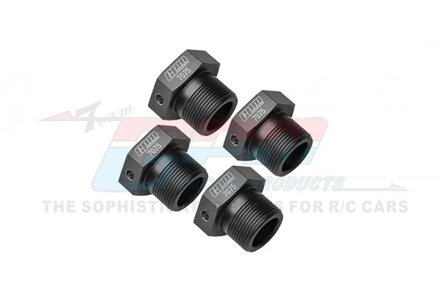 GPM Black Aluminium 24mm Wheel Hexes 4Pcs image 96072