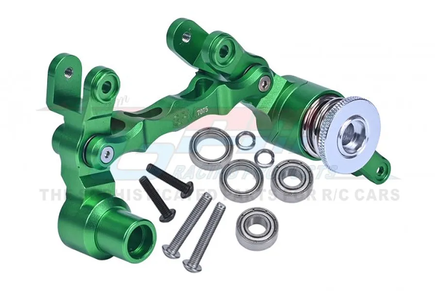 GPM Green Aluminium Steering Bell Crank/Drag Link Assembly w/ Servo Saver image 96084