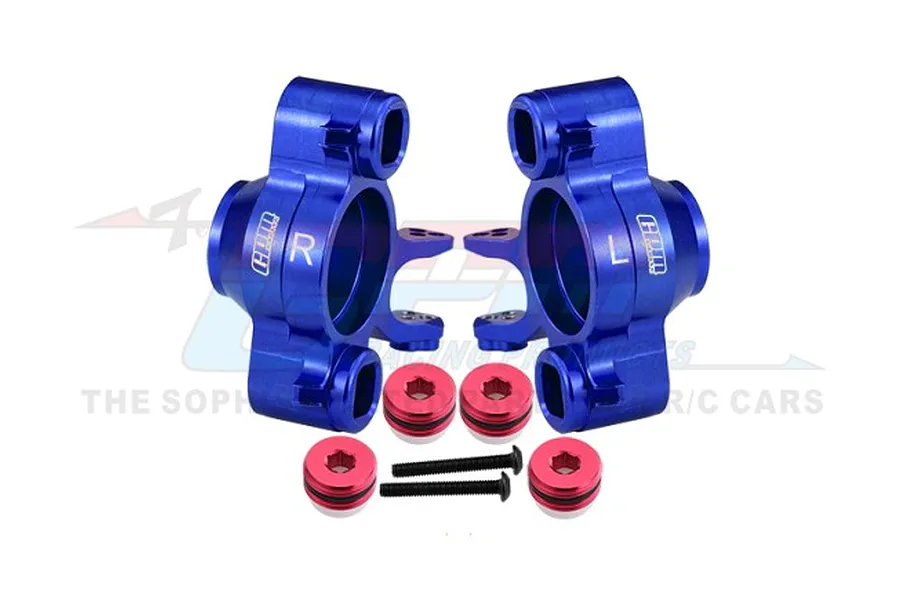 GPM Blue Aluminium Steering Hubs 2Pcs image 1