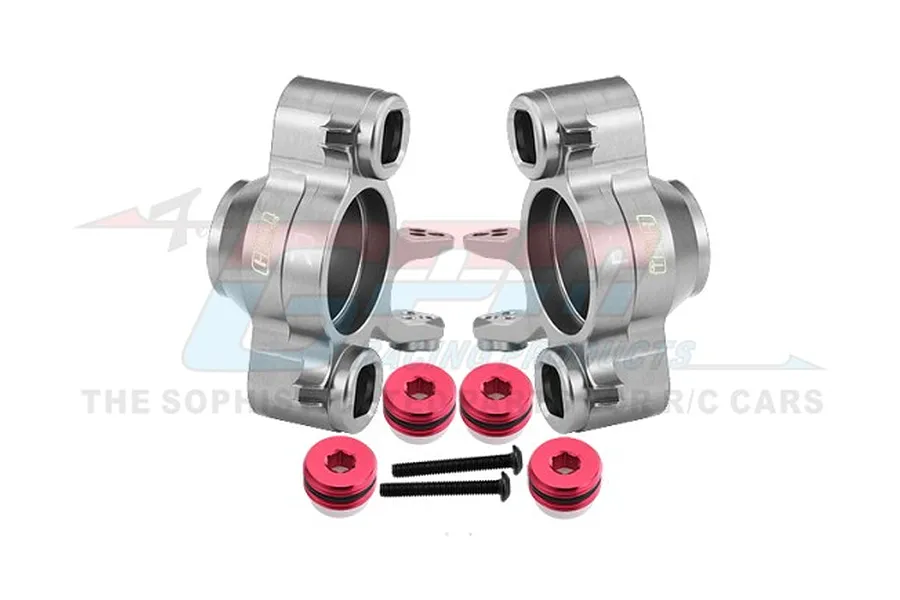 GPM Silver Aluminium Steering Hubs 2Pcs image 1