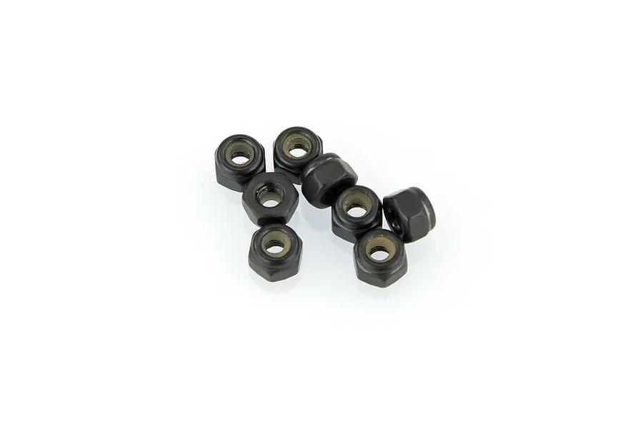 HSP Black Steel 2.5mm Nyloc Nuts 8Pcs image 9621