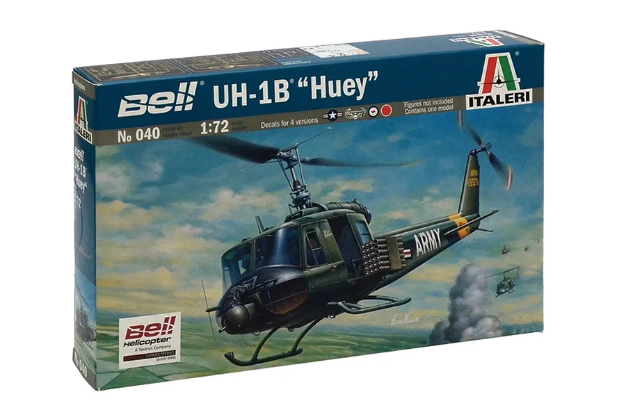 Italeri 1/72 UH-1B Huey Helicopter Scaled Plastic Model Kit w/ Australian Decals image 96332