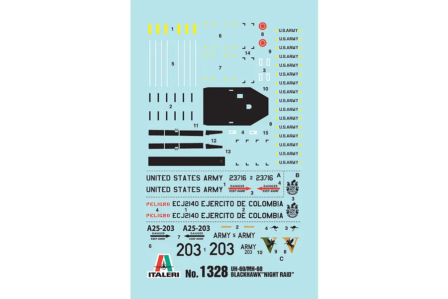 Italeri 1/72 UH-60/MH-60 Black Hawk &amp;quot;Night Raid&amp;quot; Helicopter Scaled Plastic Model Kit w/ Australian Decals image 96347