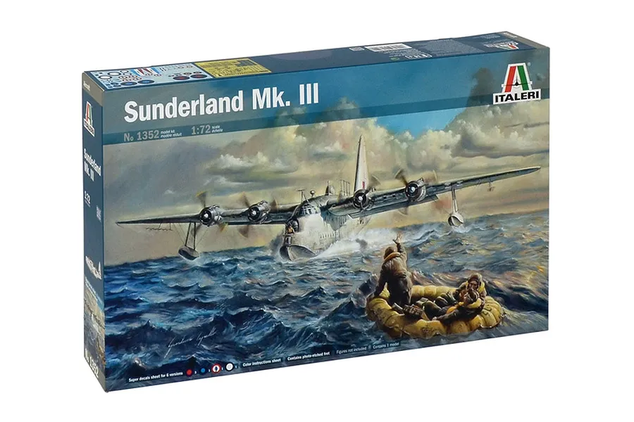 Italeri 1/72 Sunderland Mk.III Bomber Scaled Plastic Model Kit w/ Australian Decals image 96348
