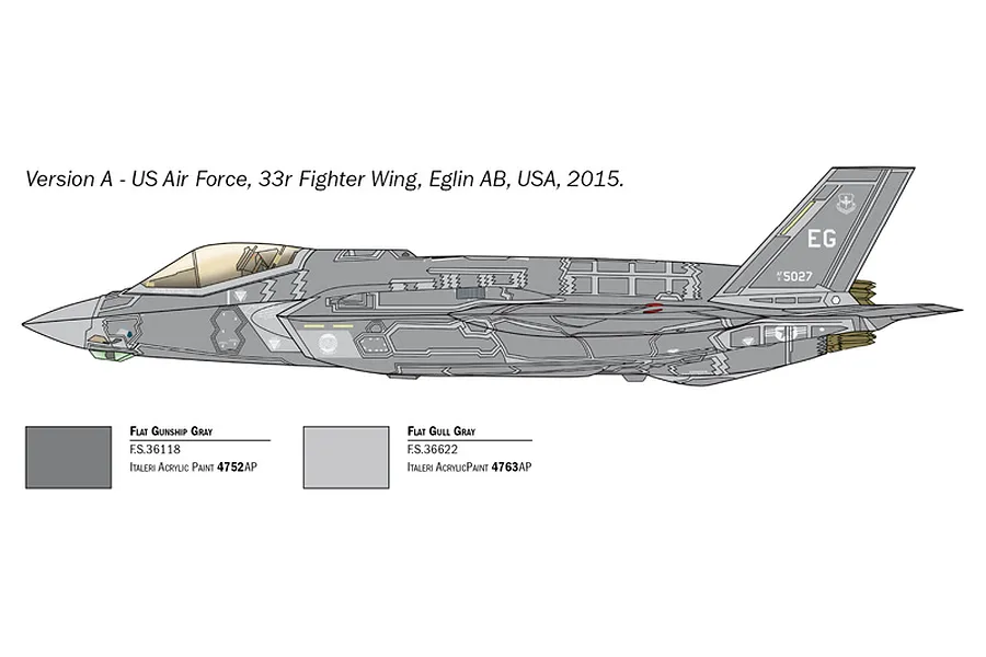 Italeri 1/72 F-35A Lightning II Fighter Scaled Plastic Model Kit w/ Australian Decals image 4