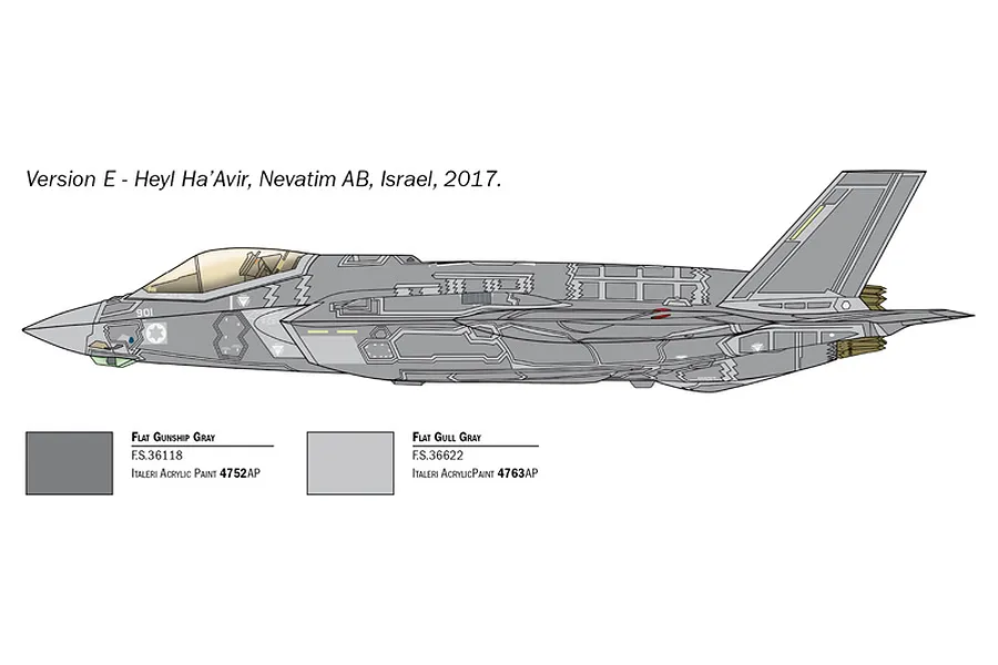 Italeri 1/72 F-35A Lightning II Fighter Scaled Plastic Model Kit w/ Australian Decals image 5
