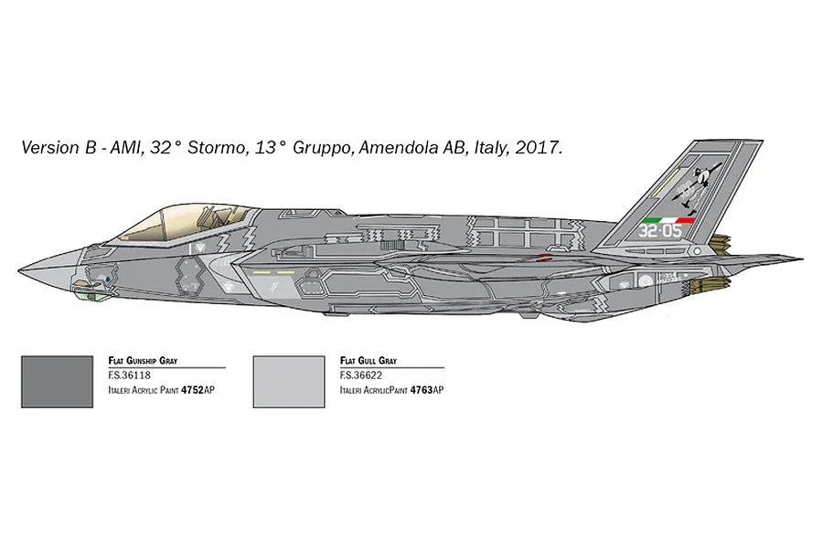 Italeri 1/72 F-35A Lightning II Fighter Scaled Plastic Model Kit w/ Australian Decals image 7
