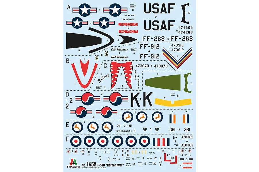 Italeri 1/72 F-51D Korean War Fighter Scaled Plastic Model Kit w/ Australian Decals image 96368