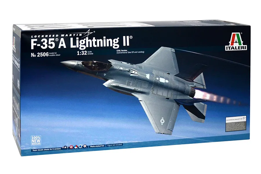 Italeri 1/32 F-35A Lightning II Fighter Scaled Plastic Model Kit with Australian Decals image 96369