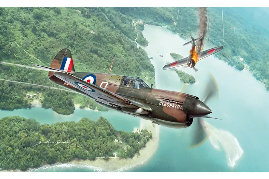 Italeri 1/48 P-40 E/K Kittyhawk Fighter Scaled Plastic Model Kit w/ Australian Decals image 96383