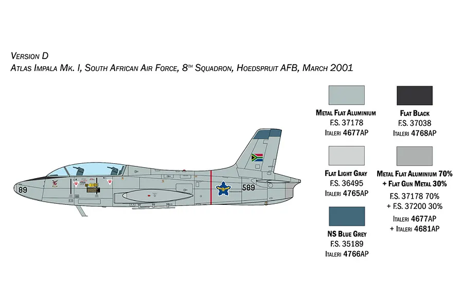 Italeri 1/48 Aermacchi MB 326 Fighter Scaled Plastic Model Kit w/ Australian Decals image 7